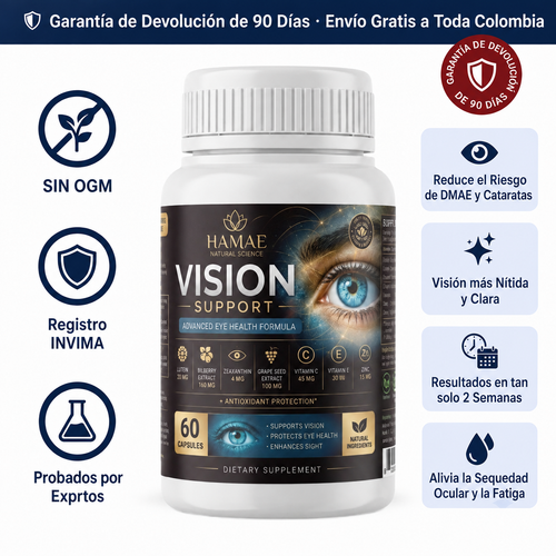 Suplemento Vision 15 en 1 Formula avanzada para el ojo