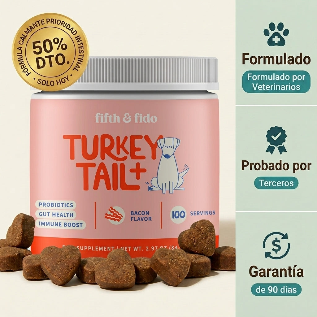 Turkey Tail — pote de suplemento diario para movilidad y vitalidad en perros