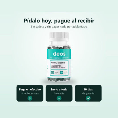 DEOS con pago contra entrega, envío a toda Colombia y 30 días de garantía
