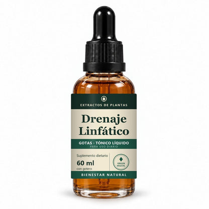 Frasco gotero de vidrio ámbar de 60 ml con extractos de plantas
