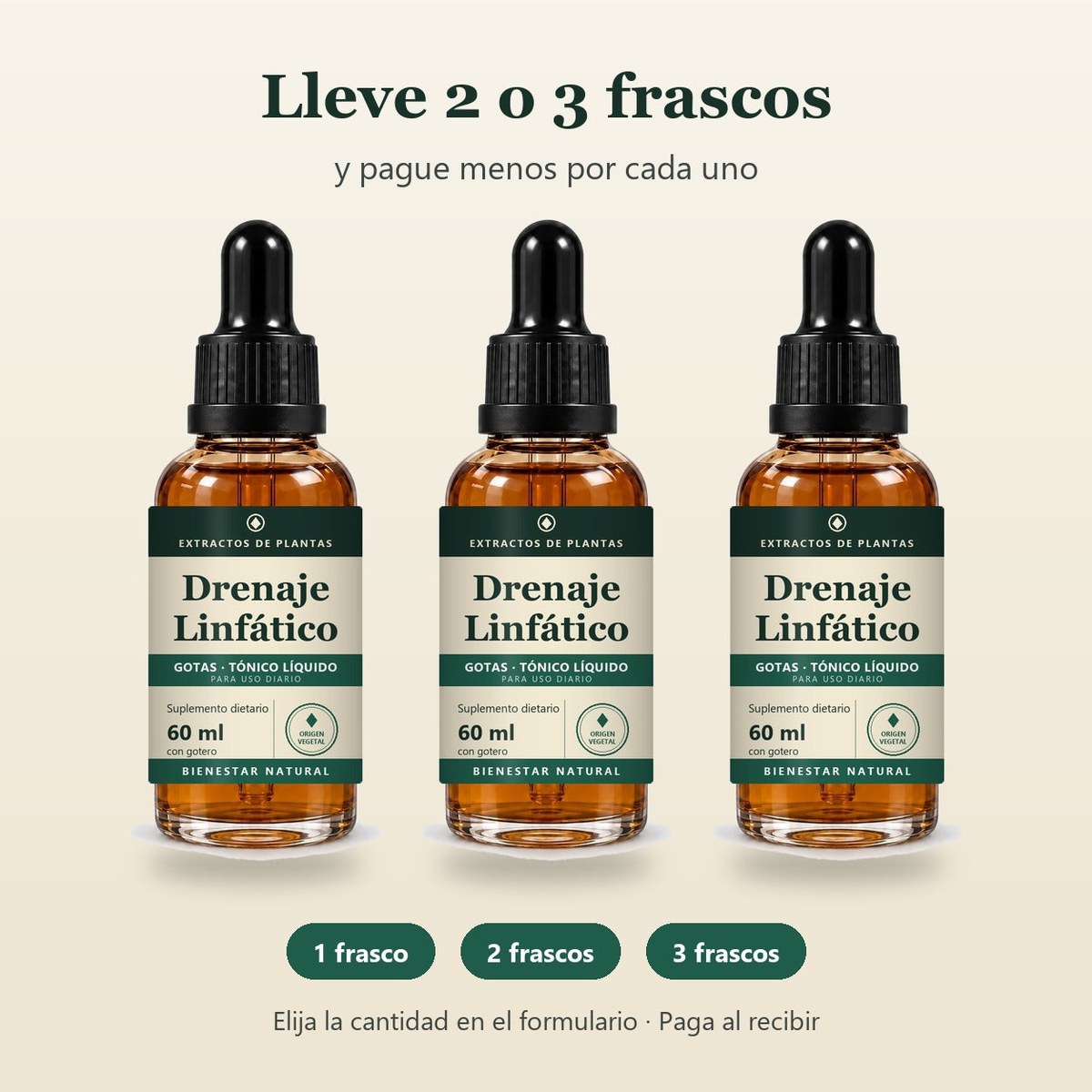 Lleve 2 o 3 frascos y pague menos por cada uno