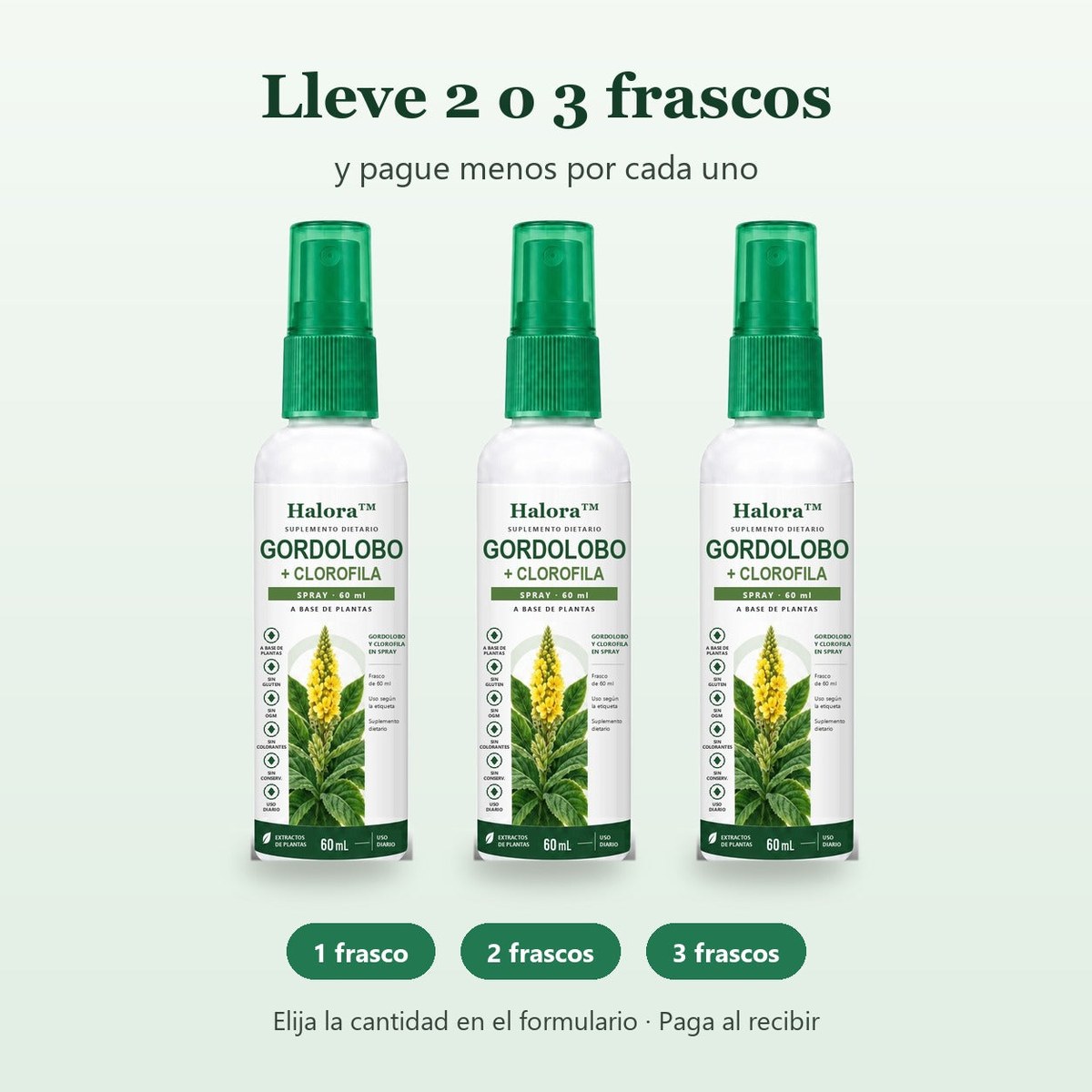 Lleve 2 o 3 frascos de Halora y pague menos por cada uno