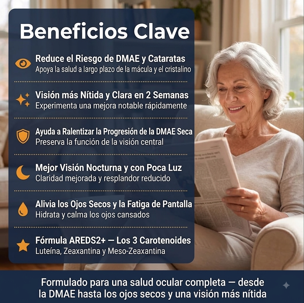 Suplemento Vision 15 en 1 Formula avanzada para el ojo